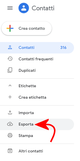 Contatti Gmail: come esportarli