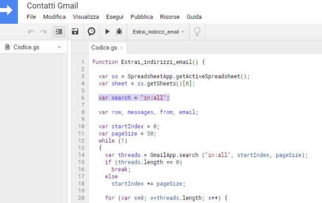Contatti Gmail: come esportarli