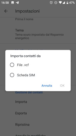 Come usare Contatti Google su Android