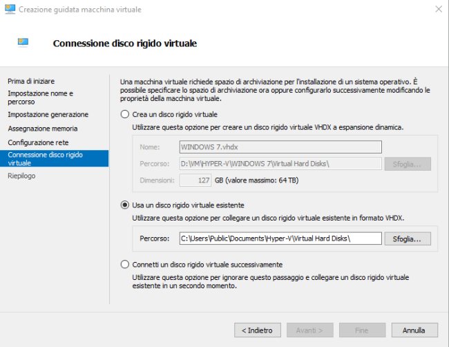 Continuare a usare Windows 7 su un sistema Windows 10 con Hyper-V