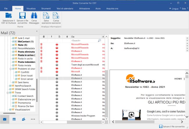 Come convertire OST in PST in Outlook