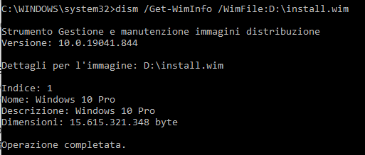 Convertire immagini ESD in WIM con Windows 10