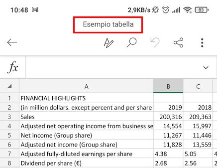 Come importare una tabella cartacea in Excel