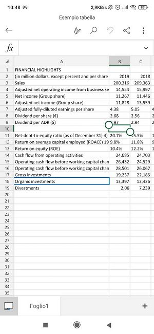 Come importare una tabella cartacea in Excel