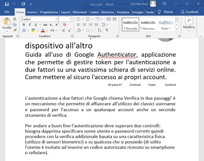 Convertire immagine in Word: come fare