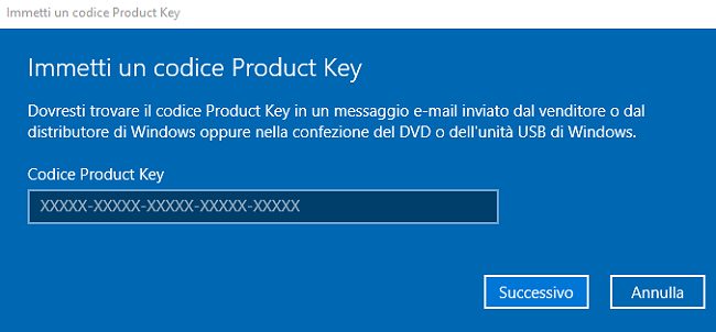Product Key di Windows 7 Pro e Ultimate permette di aggiornare da Windows 10 Home a Pro