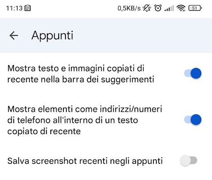 Copiato negli appunti in Android: dove Gboard memorizza i dati della clipboard