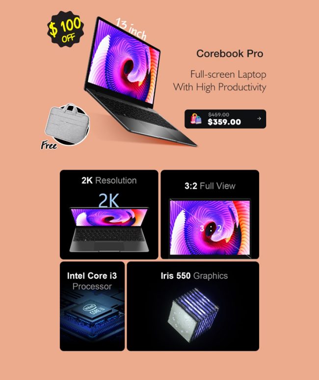 Tanti notebook in offerta con il Back to School Chuwi: CoreBook XPro, CoreBook e GemiBook