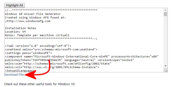 Creare ISO Windows 10 per l'installazione automatica del sistema operativo