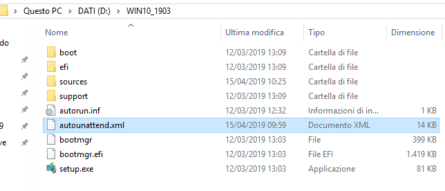 Creare ISO Windows 10 per l'installazione automatica del sistema operativo