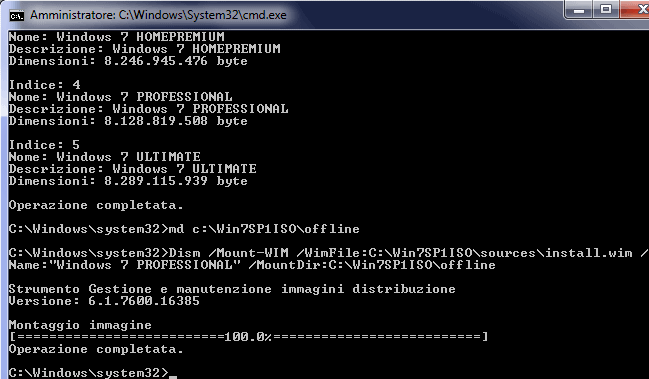 Creare disco di installazione di Windows 7 con tutti gli aggiornamenti