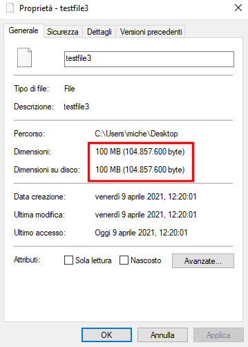 Come creare un file di grandi dimensioni in Windows