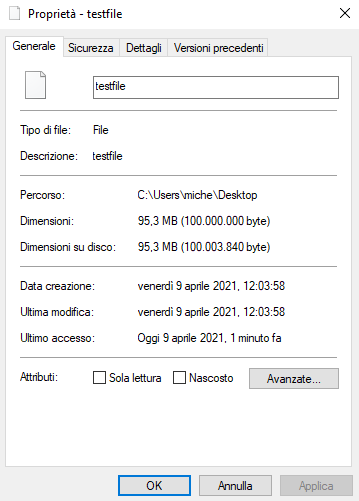 Come creare un file di grandi dimensioni in Windows