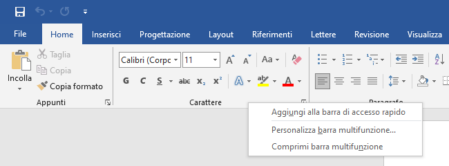 Come accedere alle funzioni di Word, Excel e PowerPoint usate più di frequente