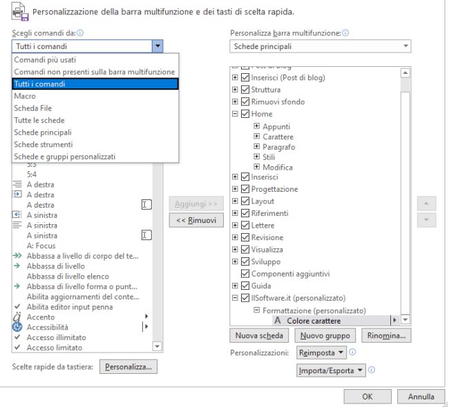 Come accedere alle funzioni di Word, Excel e PowerPoint usate più di frequente