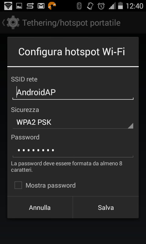 Come creare una rete WiFi con Android e collegare più dispositivi