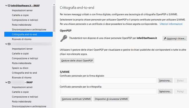 Come inviare email crittografate con OpenPGP e Thunderbird