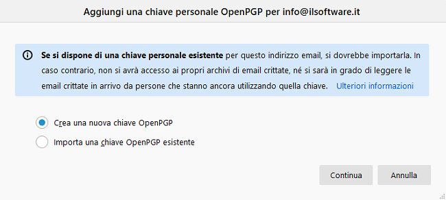 Come inviare email crittografate con OpenPGP e Thunderbird