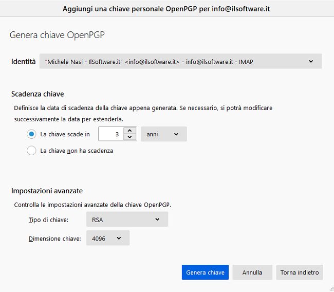 Come inviare email crittografate con OpenPGP e Thunderbird