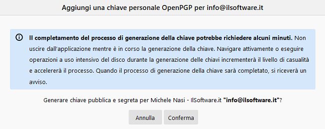 Come inviare email crittografate con OpenPGP e Thunderbird