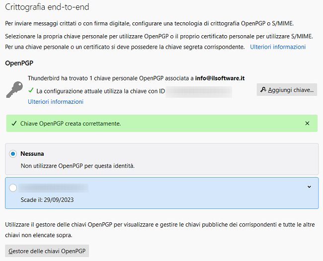 Come inviare email crittografate con OpenPGP e Thunderbird
