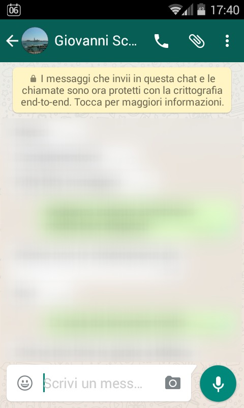 Crittografia end to end su WhatsApp, come funziona