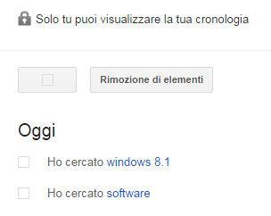 Cronologia web: scoprire ricerche e siti visitati