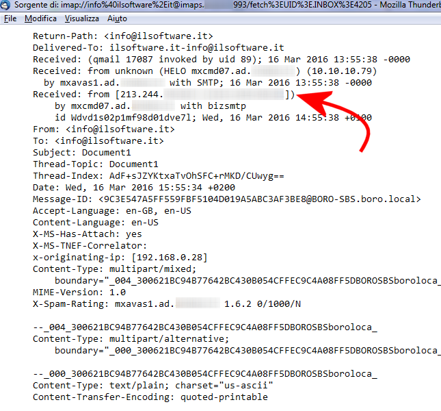 Da dove arriva una mail e chi l'ha inviata?