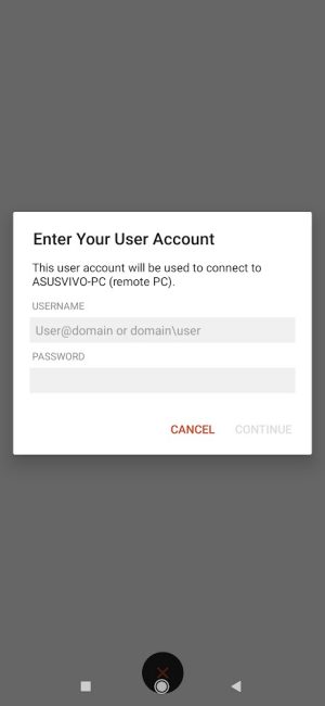 Connessione desktop remoto con Android e iOS