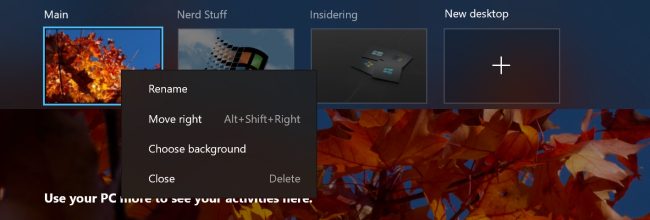Nuove funzionalità per i Desktop virtuali di Windows 10: quali sono