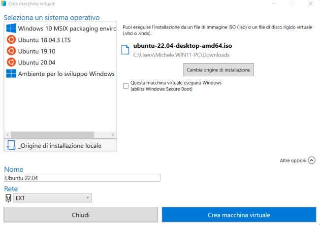 Differenza Windows Subsystem for Linux WSL e Hyper-V