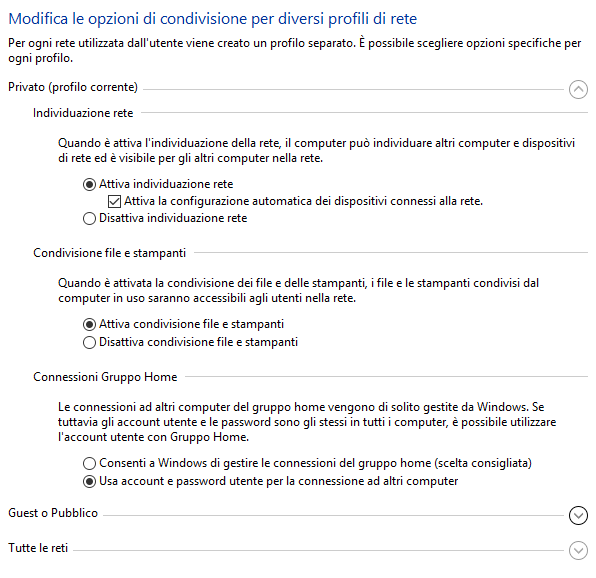 Differenza tra rete pubblica e rete privata in Windows 10