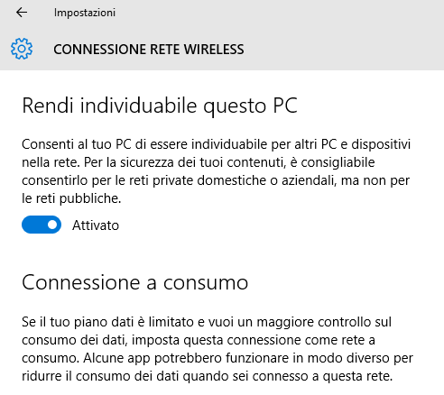 Individuazione della rete disattivata, cosa significa e come risolvere