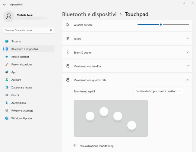 Scrolling, come invertire la direzione in Windows