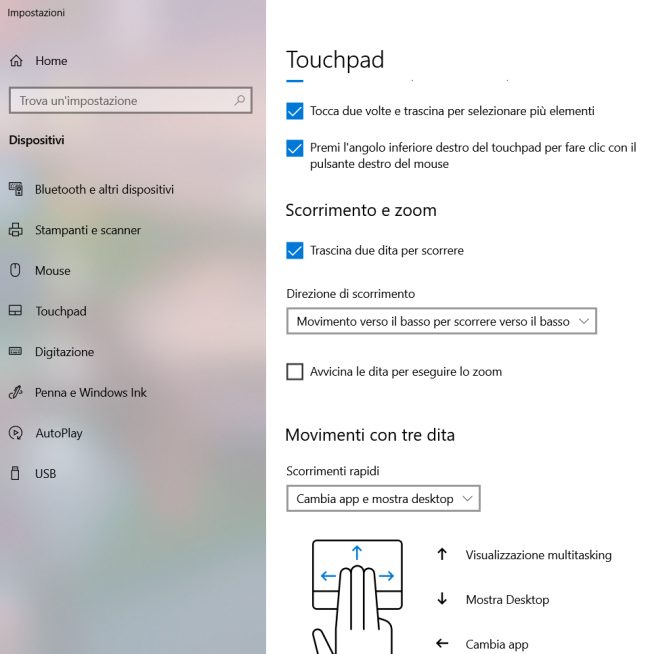 Scrolling, come invertire la direzione in Windows