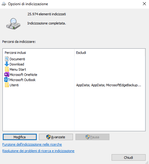 Come disattivare la ricerca di Windows 10