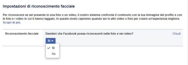 Come disattivare il riconoscimento facciale su Facebook