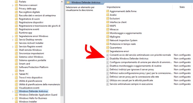 Come disattivare Windows Defender completamente
