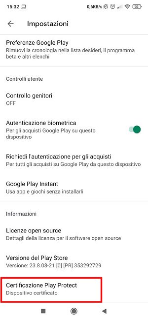 Dispositivo Android non certificato da Google: cosa significa e come risolvere