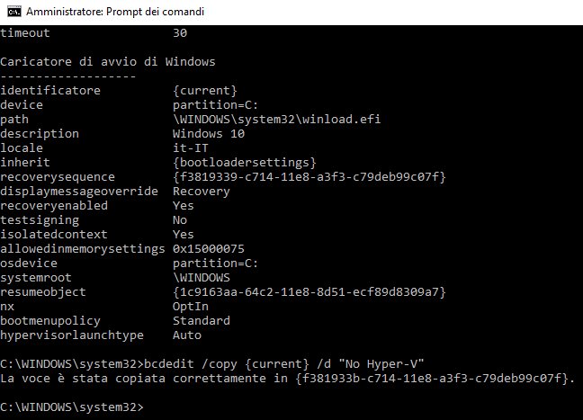 Come far convivere Docker e Virtualbox con Windows 10