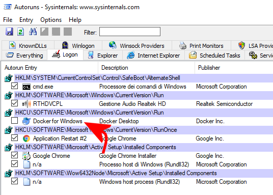 Come far convivere Docker e Virtualbox con Windows 10