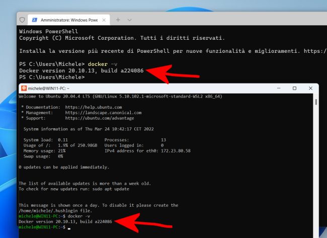 Docker Windows: come avviare le applicazioni nei container