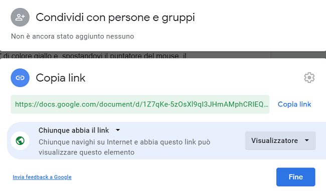 Documenti Google: come condividere, usare segnalibri, link e commenti