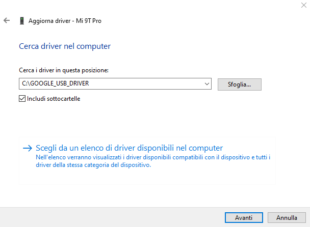 Smartphone Android non riconosciuto dal PC se collegato via USB
