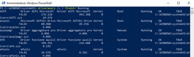 Driver Windows, come ottenere la lista completa