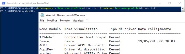 Driver Windows, come ottenere la lista completa