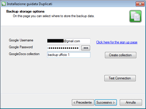 Backup su cloud e server FTP con Duplicati