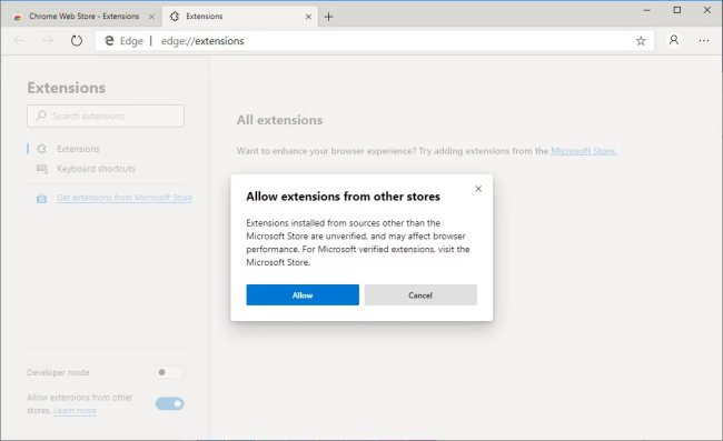 Il nuovo Edge basato sul motore di Chromium fa mostra di sé