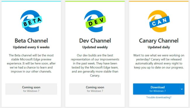 Edge basato su Chromium sbarca ufficialmente su Windows 7 e Windows 8.1