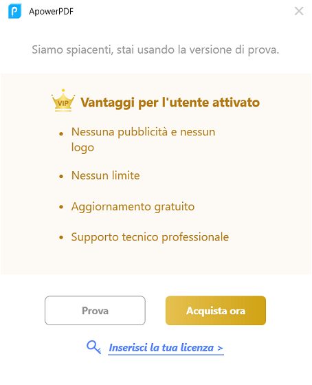 Modifica PDF semplice con ApowerPDF, gratis per 3 mesi